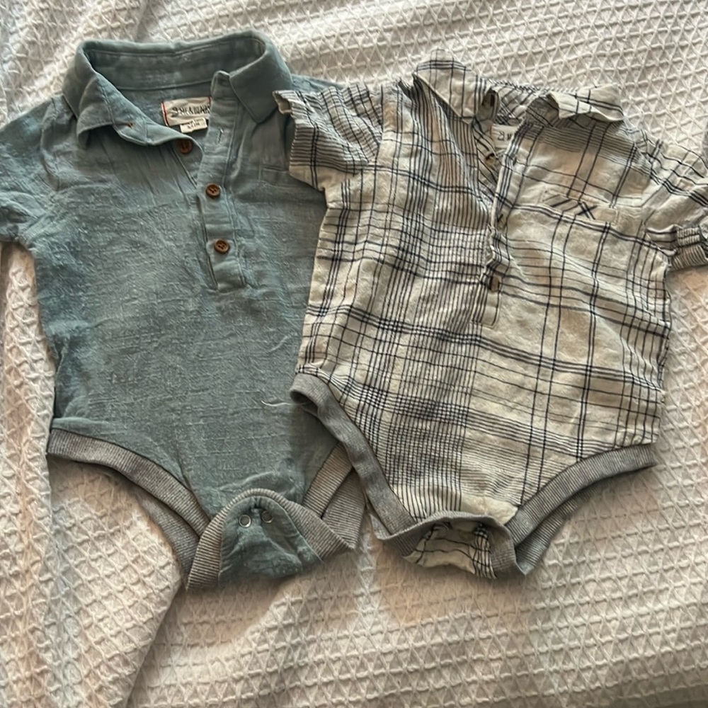 Me and Henry - Linen style onesies